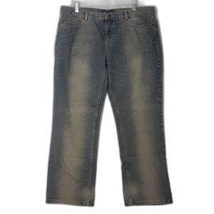 LONDONJEAN Distressed Wash Denim Blue Jeans Womens Size 14